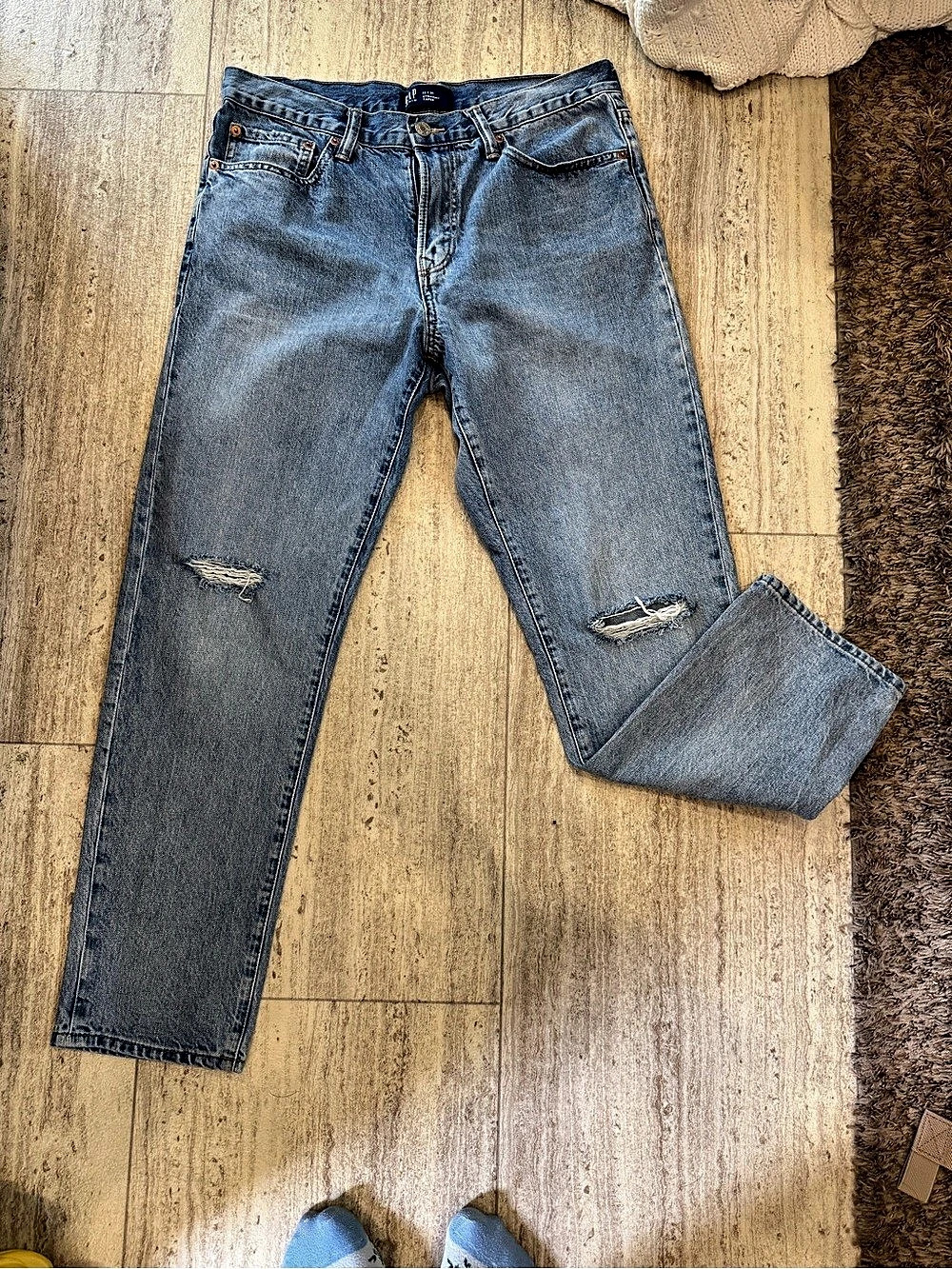 GAP Straight Taper Jeans Blue Waist 32
